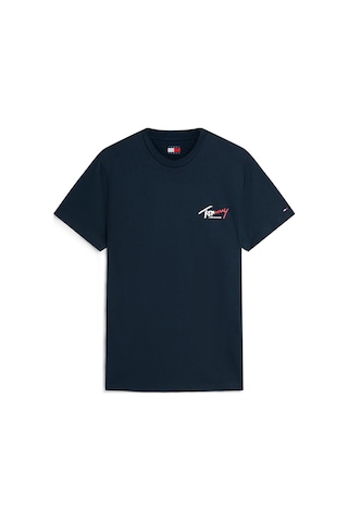 Tommy Hilfiger Tjm Dar Kesim Göğüs İmzalı Kısa Kollu Erkek Mavi T-shirt Dm0dm22538c1g Mavi