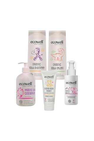 Ecowell Organik Bebek Bakım Full Paket 5'li Ürün