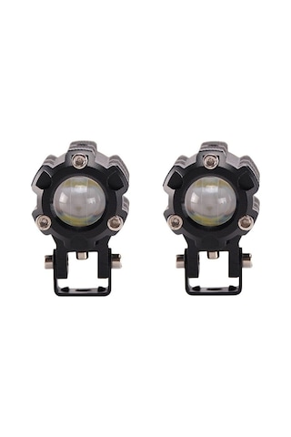 Offroad Sis Lambası Beyaz-sarı Çakarlı 6.5 Cm X 4.5cm 6.5cm 10w 12-80v Set / Lass347