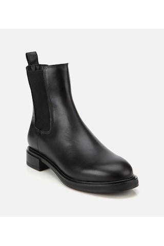 Hotiç Kadın Deri Siyah Lastik Detaylı Düz Bot 01boh313410a100 01boh313410a100 Siyah
