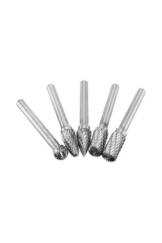 Novahub 5'li Set Tungsten Çelik Döner Freze Uçları - 6mm Sap, 8mm Baş - Metal İşleme Aksesuarı