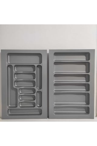 75/49 Cm 2'li Takım Cekmece Içi Kasıklık Ve Kepçelik Grı 69/40 Cm Kadar Kesılebılır Gri