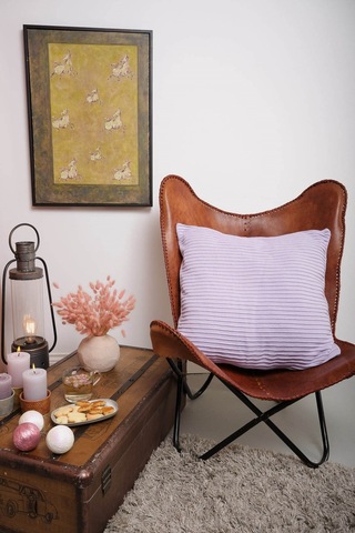 Peraluna Free Pıllow %100 Organik Pamuk Triko Yastık Kılıfı 60x60 Cm Lila - Lila