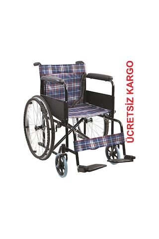 Ekonomik Tekerlekli Sandalye Ekose Yanmaz Kum