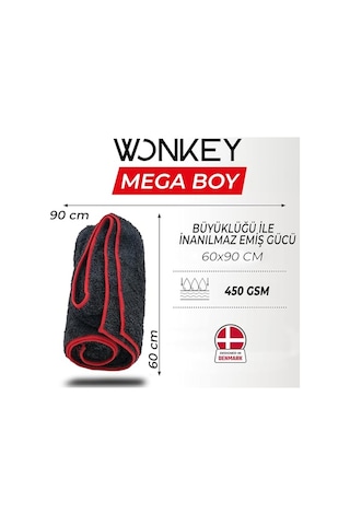 Wonkey - Mikrofiber Köpek Kurulama Havlusu 60x90 Cm, Kedi - Köpek Evcil Hayvan Kurulama İçin Pati Havlusu - Küçük Ve Orta Irk Acı Biber