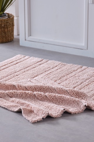Doquhome Pera Banyo Paspası Pudra 60x100cm Pudra