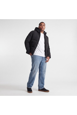 Jack & Jones Büyük Beden Ayarlanabilir Bagcikli Kapüsonlu Puffer Ceket - Galaxy - 12303958 Siyah