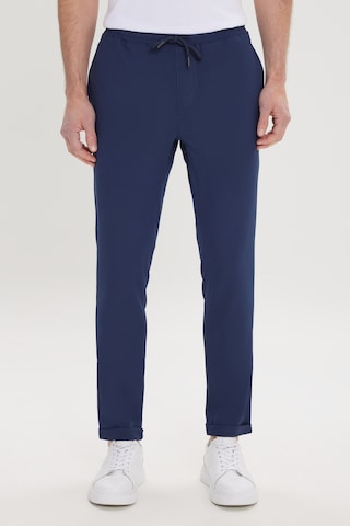 Ac&Co / Altınyıldız Classics Slim Fit Dar Kesim Beli Bağlamalı Yan Cepli Erkek Pantolon - Lacivert