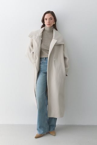 Taş Vittoria Düğmeli Yaka Kaban - 2511 Taş