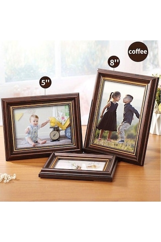 Novahub Avrupa Tarzı Siyah Reçine Dikdörtgen Çerçeve, 6 İnç, Oturma Odası Dekorasyon