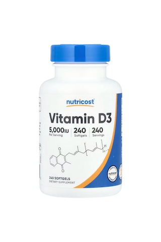 Nutricost Vitamin D3 5,000 Iu 240 Softgels