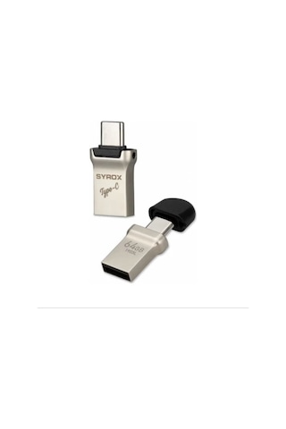 Syrox Type-c Ve Usb 2.0 Usb Flash Bellek 64 Gb. Otg Çift Giriş