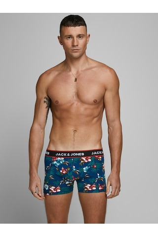 Jack & Jones Flower Trunks 3 Pack Noos Erkek Siyah Boxer 12171253-0 Siyah