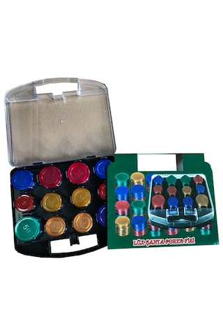 Poker Fişi Çantalı 96 Chip Çip Oyun Seti