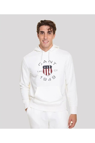 Gant Erkek Sweatshırt 2015087-113 2015087-113 Beyaz Beyaz