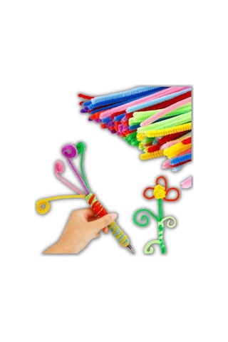 Şönil Renkli 50 Cm 25'li 1 Paket 50 Cm Renkli Tüylü Tel 25 Li 1 Paket