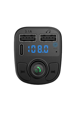 Fm Transmitter Bluetooth Araç Kiti Mp3 Usb-typce Oto Müzik Çalar