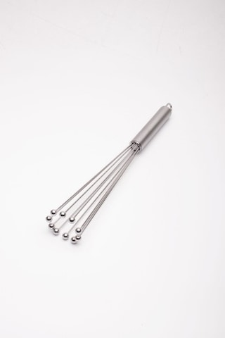 Emaylab Ayarlanabilir Paslanmaz Çelik Metal Boncuk Top Uçlu Sos Karıştırıcı Ve Yumurta Çırpıcı Gri
