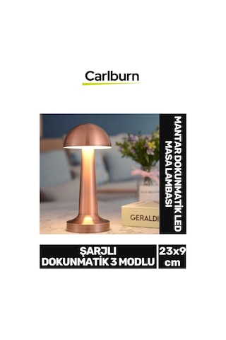 Özel Tasarım 3 Modlu 23 Cm X 9 Cm Modern Aç/kapa Butonlu Mantar Dokunmatik Led Masa Lambası Çok Renkli
