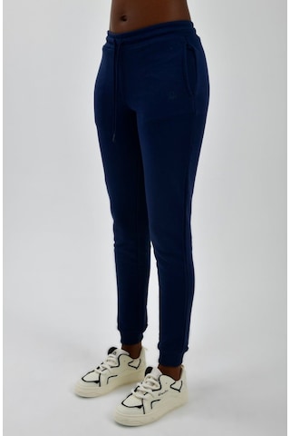 Kadın Yanları Cepli Beli Büzgülü Jogger Eşofman Altı Lacivert