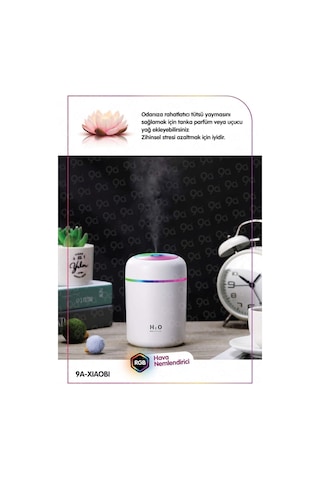 Bluetech 9A H2o 220 ML Ulrasonik Oda Hava Nemlendirici Aroma Difüzörü