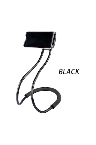 Xiyyadms Sırtlı Esnek Telefon Tutucu: 360 Döner, Dikey-yatay Kullanim, Elini Serbest Bırakır - Siyah