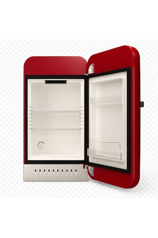Elektromarla Retro Minibar Mini Buzdolabı Kırmızı