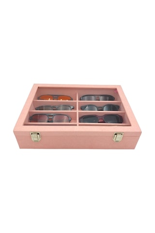 Gözlük Kutusu 8 Li Süet Pembe