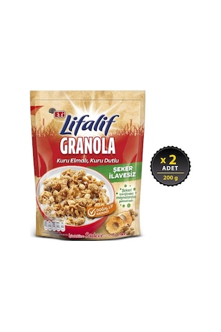 Eti Lifalif Granola Kuru Elmalı Kuru Dutlu 2 x 200 G