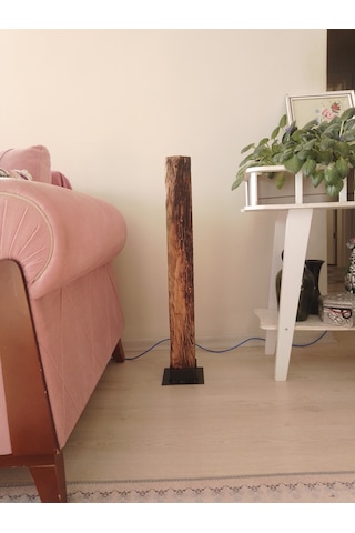 Elyapımı Doğal Ahşap Kütük Dekoru - Minimalist Salon & Ofis Köşe Objesi 001