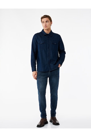 Koton Normal Bel Skinny Fit Jean Pantolon - Michael Jean İndigo Stone 6wam40051nd İndigo - Taş