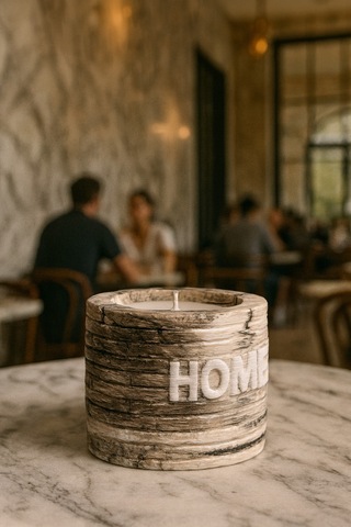 Dekoratif Kokulu Mum Home Mermer Deseni