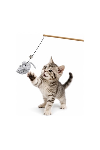 Kedi Oltası - Dawcat - Fare Figürlü - Gri