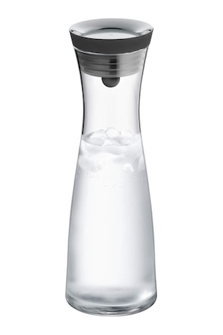 Basic Cam Sürahi, 1 L, Silikon Kapaklı, Closeup Kapak Sistemli, Cam Su Sürahisi