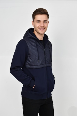 Dynamo Erkek Kapitone Modelli 3 İplik Kapüşonlu Sweatshirt Bgl-st04865 Lacivert