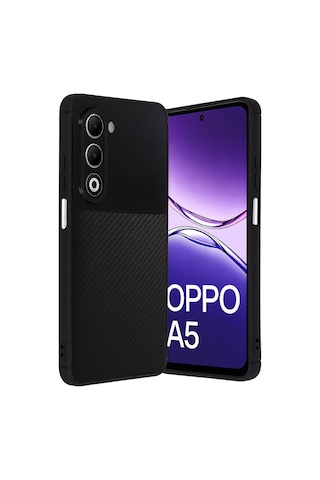 Newface - 102 - Oppo A5 4g Auto Focus Karbon Kapak - Csmo-tex - - Siyah