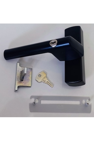 Siegenia Aubi Anahtarlı Alüminyum Çift Açılım Eksenel Pencere Kolu Siyah Si Aubi Si Line Lm / Tbt