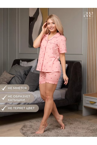 R&r Home Şortlu Ve Kalpli Pijama 236164724