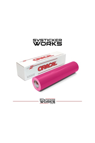 Pembe Renk Folyo Kaplama , Sticker Vb. Oracal Yüksek Kalite Ürün 1 Metre 100cm X 126cm Pembe