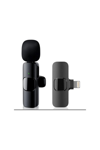 K9 İphone Uyumlu Lightning Kablosuz Tak Çalıştır Yaka Mikrofonu