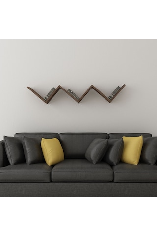 Moonlife Moonlife Dart Dekoratif Duvar Rafı Ceviz