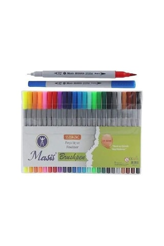 Masis Brushpen Çift Taraflı Keçeli Kalem 24 Lü