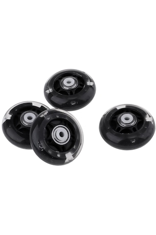 Suntek 4 Adet Dış Mekan Tekerlekli Paten Yedek Pu Siyah Siyah