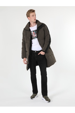 Colin's Colins Regular Fit Şişme Cepli Yeşil Erkek Kaban 001