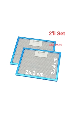 Vestel Uyumlu Efes Aspiratör Alüminyum Filtre - 2'li Set - 20,5x47,6 Cm / 13x47,6 Cm