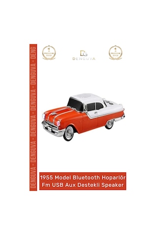 Özel Üretim Nostaljik Pontiac Araba 1955 Model Bluetooth Hoparlör Fm Radyo Usb Aux Destekli Speaker