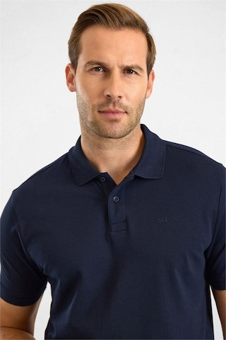 Süvari Lacivert Slim Düz Nakışlı Pike Düğmeli Polo Yaka Tişört Ts1014000474-m09