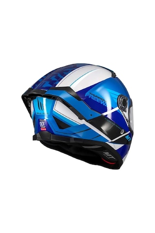 Mt Helmets Thunder 4 Sv Freeway A17 Kapalı Kask Mavi - Beyaz