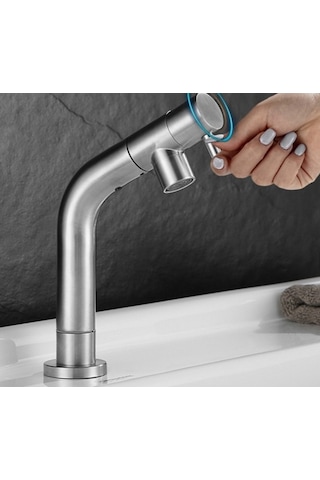 Maoyaya İnox Soğuk Su Musluğu, Tek Kolu Lavabo Musluğu İnox