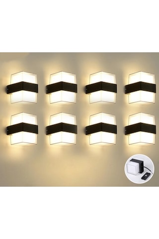 8 Adet Duvar Lambası Led Işık 12w 3200k Gün Işığı Su Geçirmez Gün Işığı